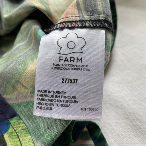 Farm Rio X Anthropologie Adriana Tropical Birds Blouse Size Medium - Picture 6 of 11